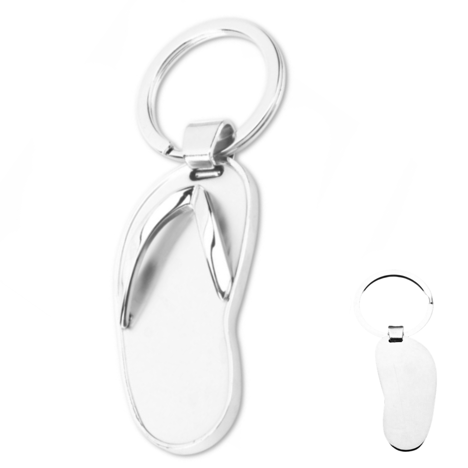 Zinc Alloy Metal Sandal Shaped Keychain 5