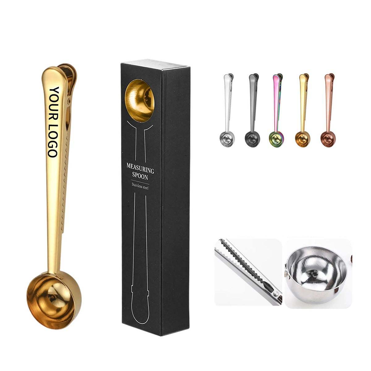 Multi Function Coffee Spoon with Clip Design 3