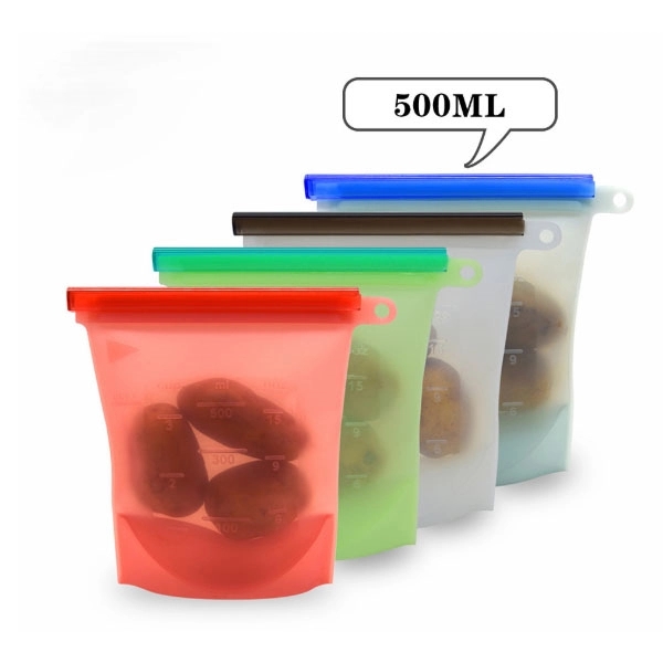 Small Silicone Food Storage Bag - 500ML 7