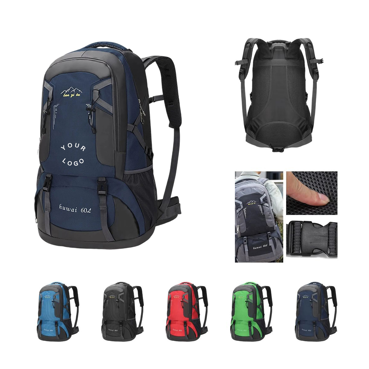 Reinforced Nylon Backpack with Compartments 3