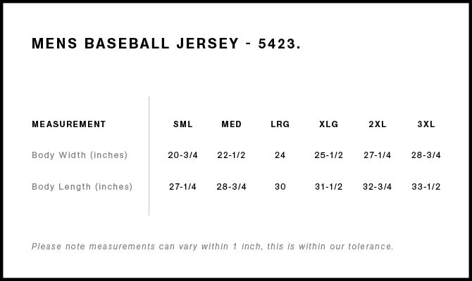 Heavy Baseball Jersey | 5423 15