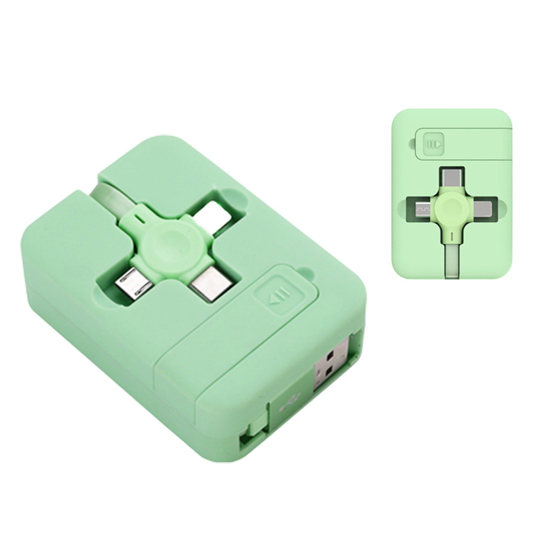 3-In-1 Retractable Charging Cable W/ Holder 4