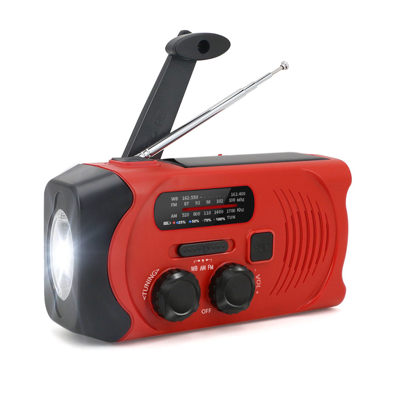 Survival Solar Emergency Flashlight Crank Radio 2
