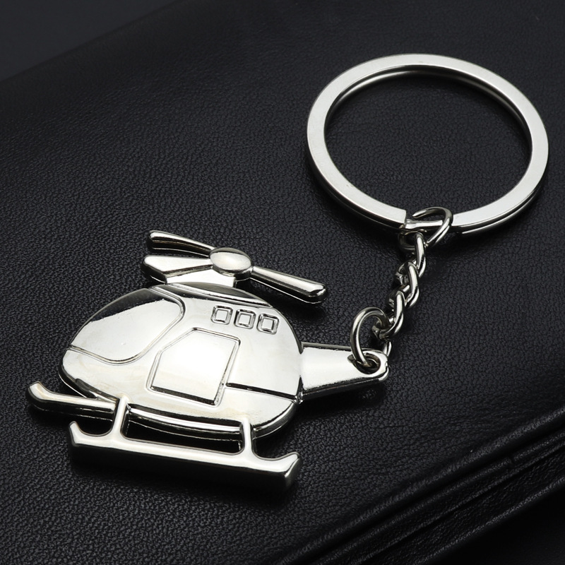 Mini Helicopter Metal Keychain 4