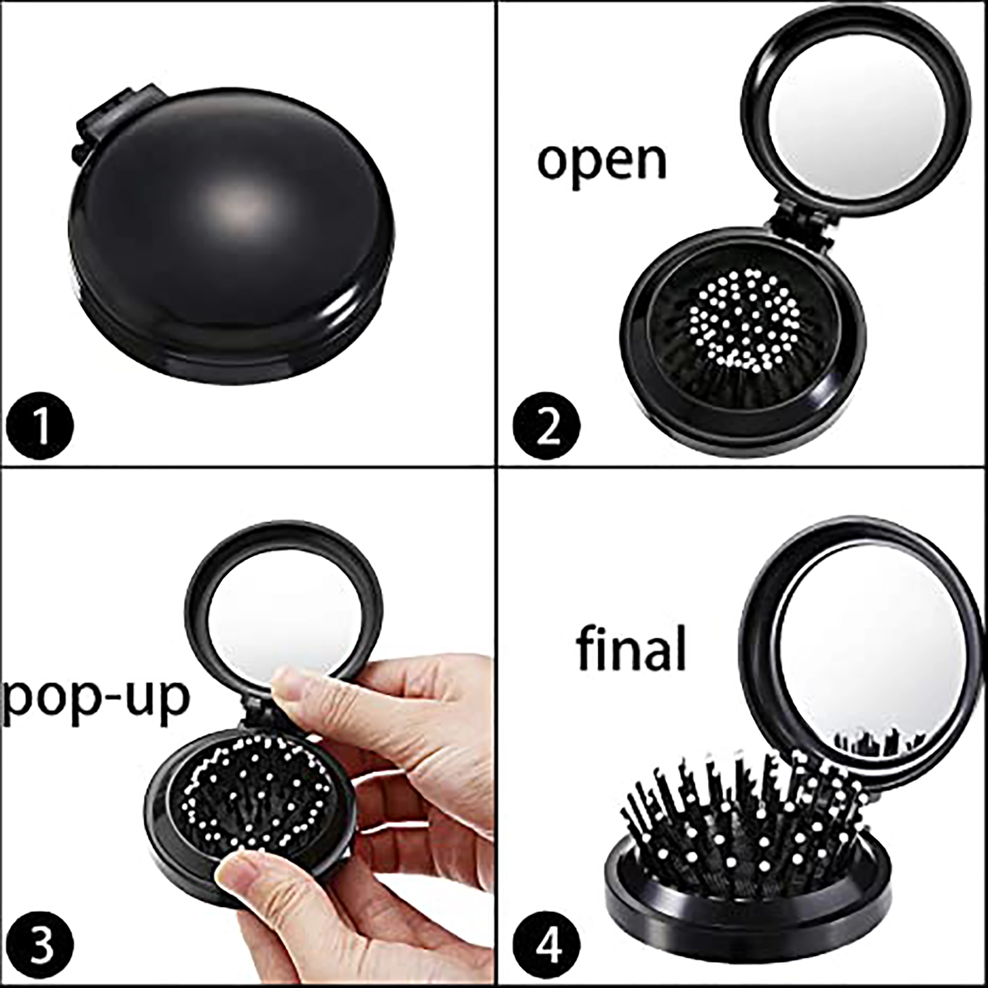Portable Folding Comb With Mirror 5