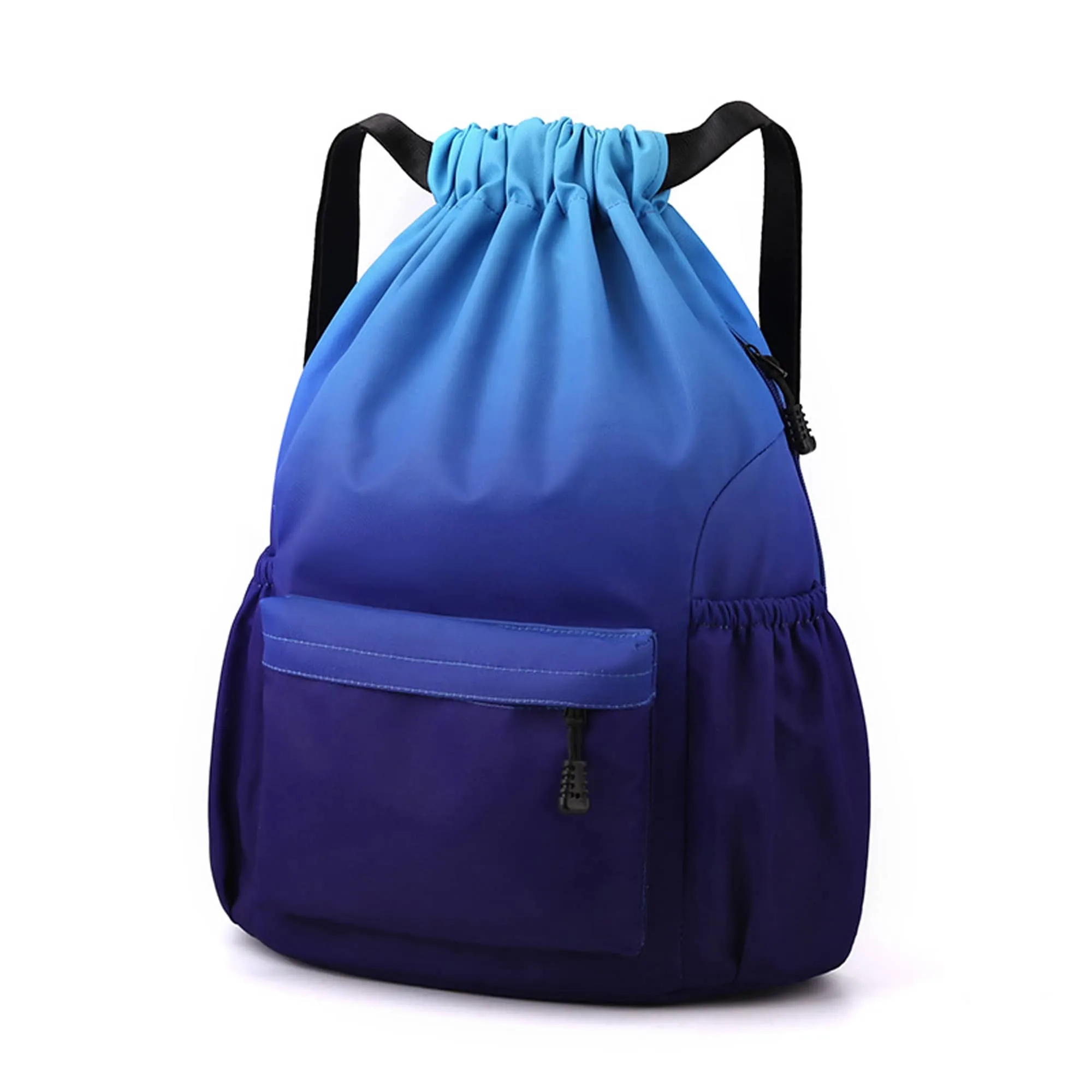 Waterproof Stylish Gradient Nylon Drawstring Bag MOQ 30pcs 1