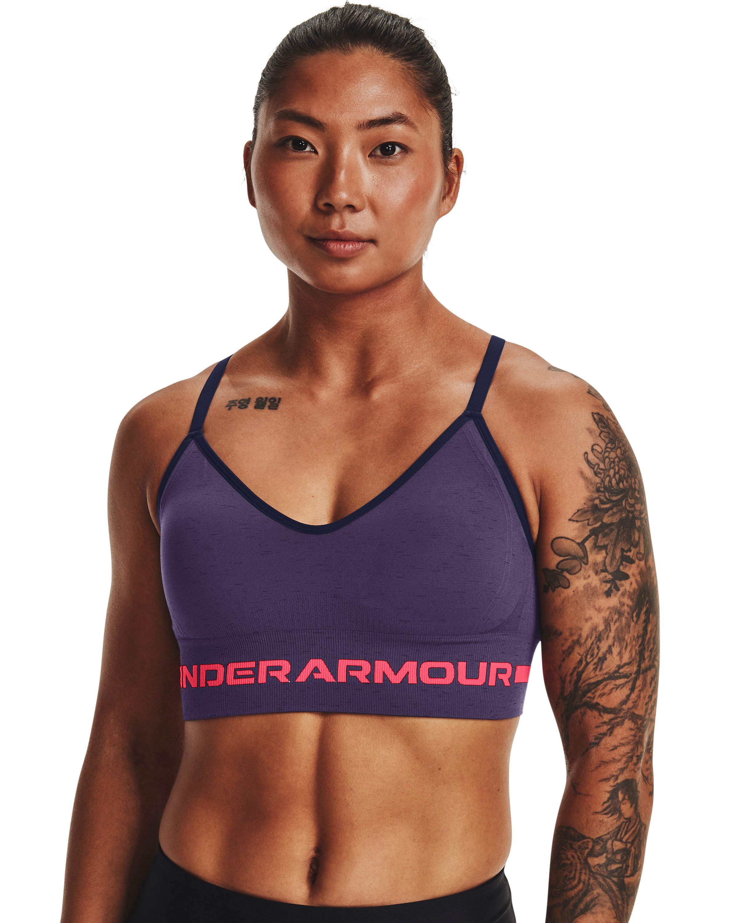 UA Seamless Low Long Heather Women's Sports Bra 6