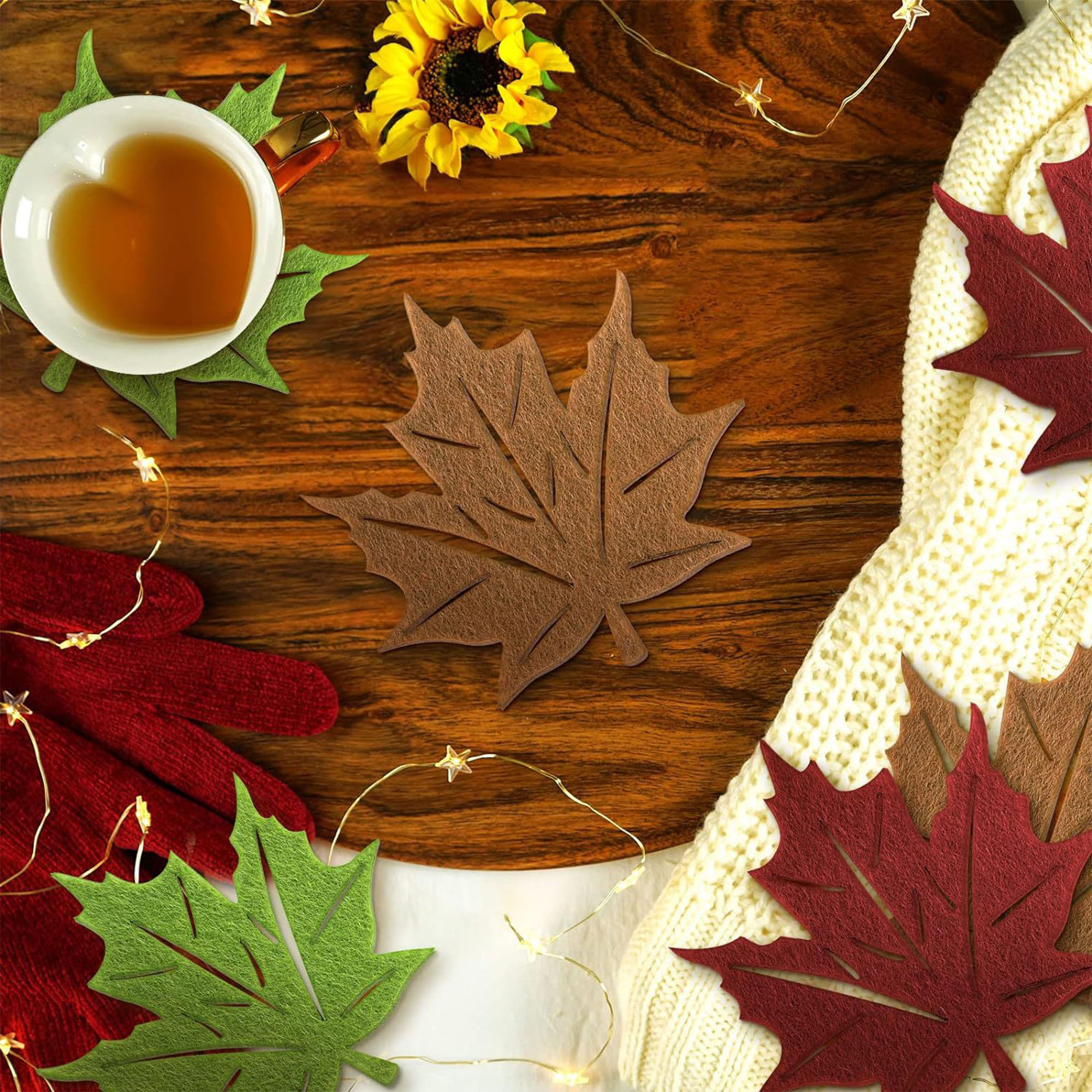 Maple leaf Felt Coaster 5