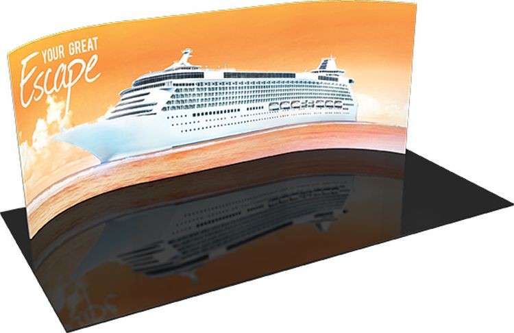 Formulate Master 20ft WH1 Horizontal Curve Fabric Backwall