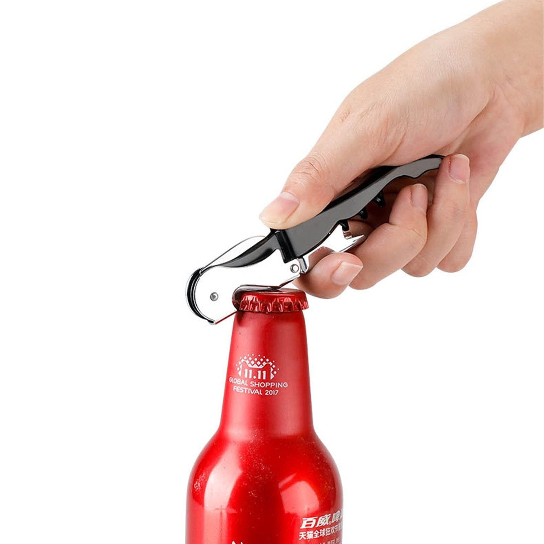 Waiter Corkscrew Wine Opener With Serrated Foil Cutter 4