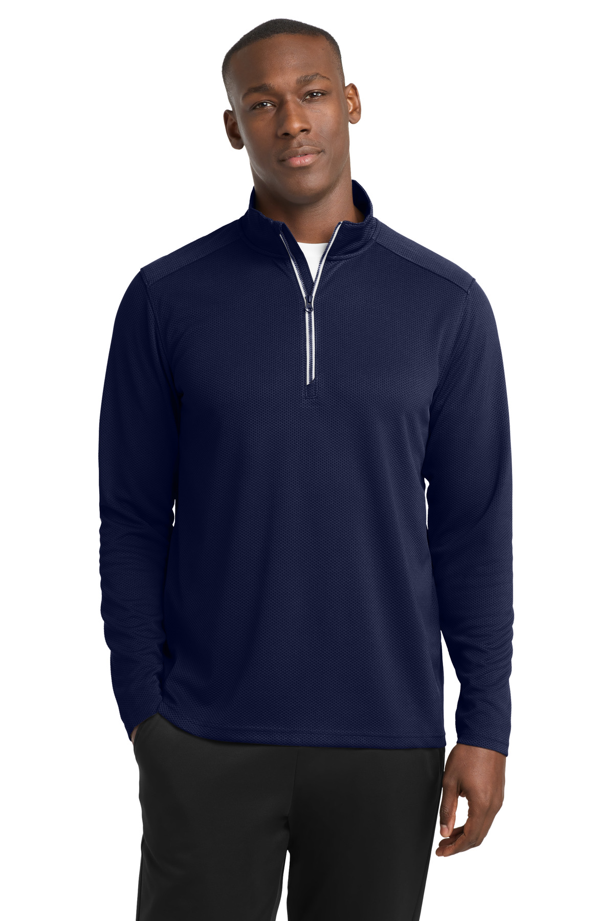 Sport-Tek Sport-Wick Textured 1/4-Zip Pullover. ST860 33