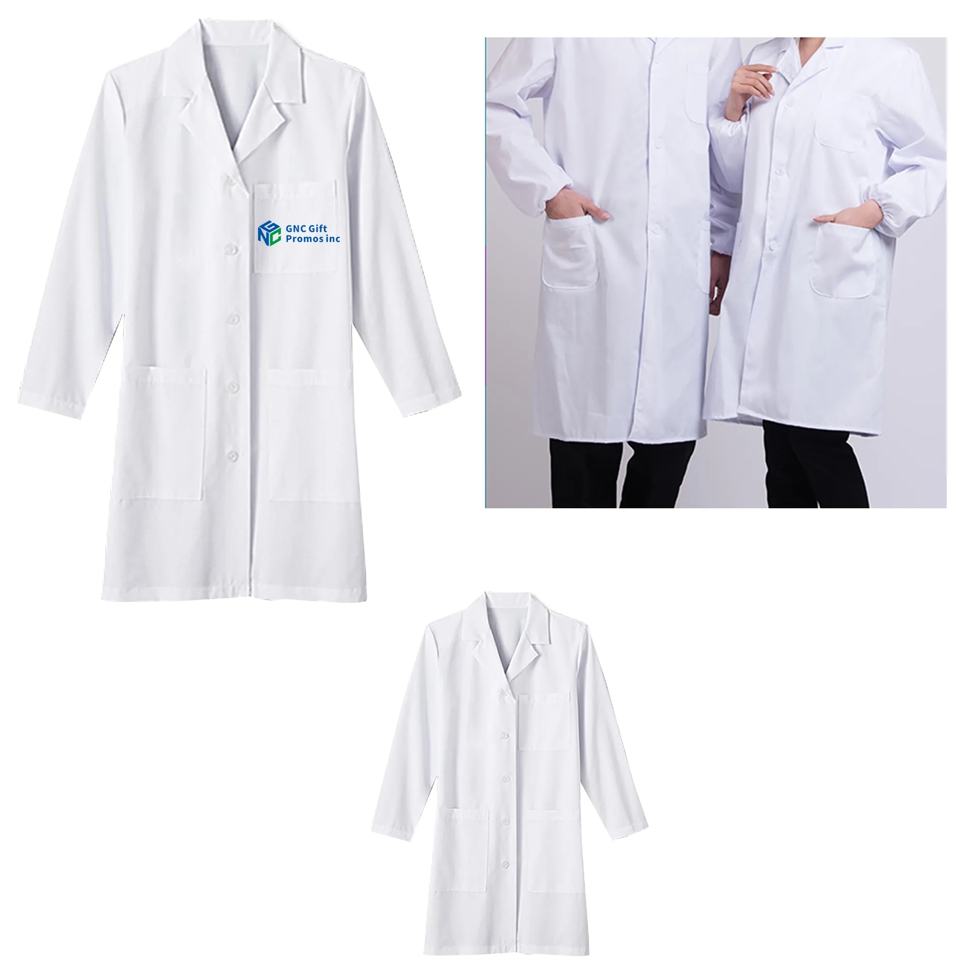 Long-Sleeved White Coat 1