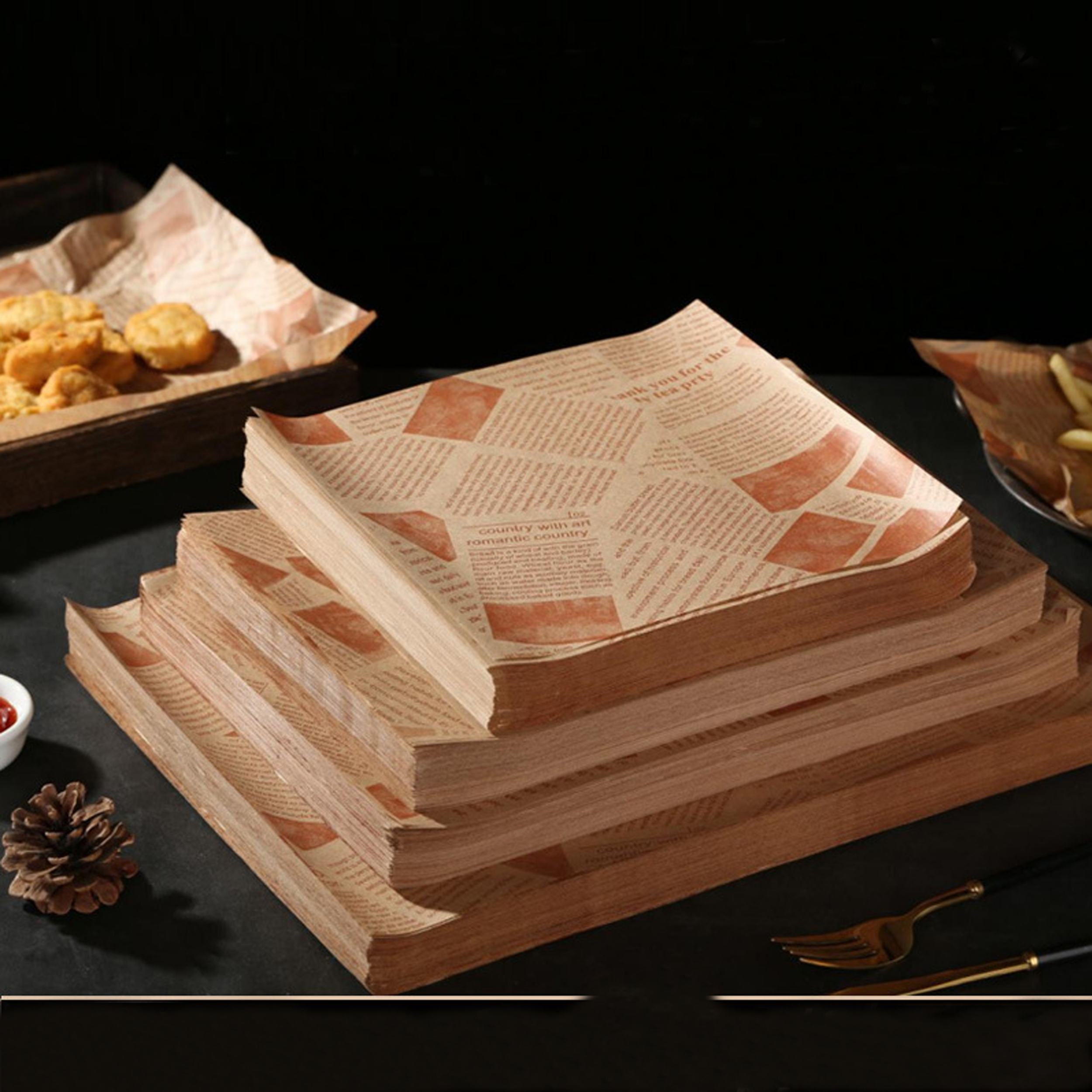 Disposable Coated Burger Greaseproof Paper 1