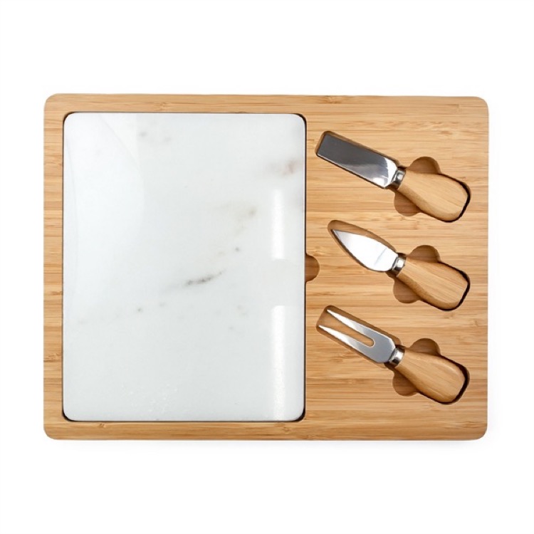Premium Bamboo & Marble Charcuterie Set 2