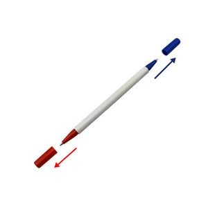 Black Red Dual Tip Silver Pen 4