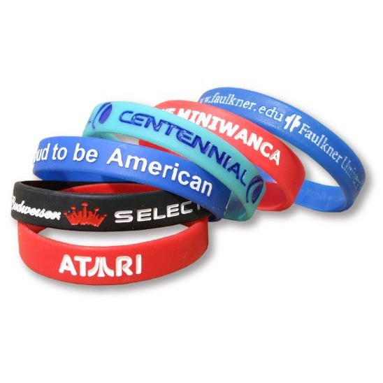 Wristbands Debossed with any Color Fill 8" x 1/2" 1