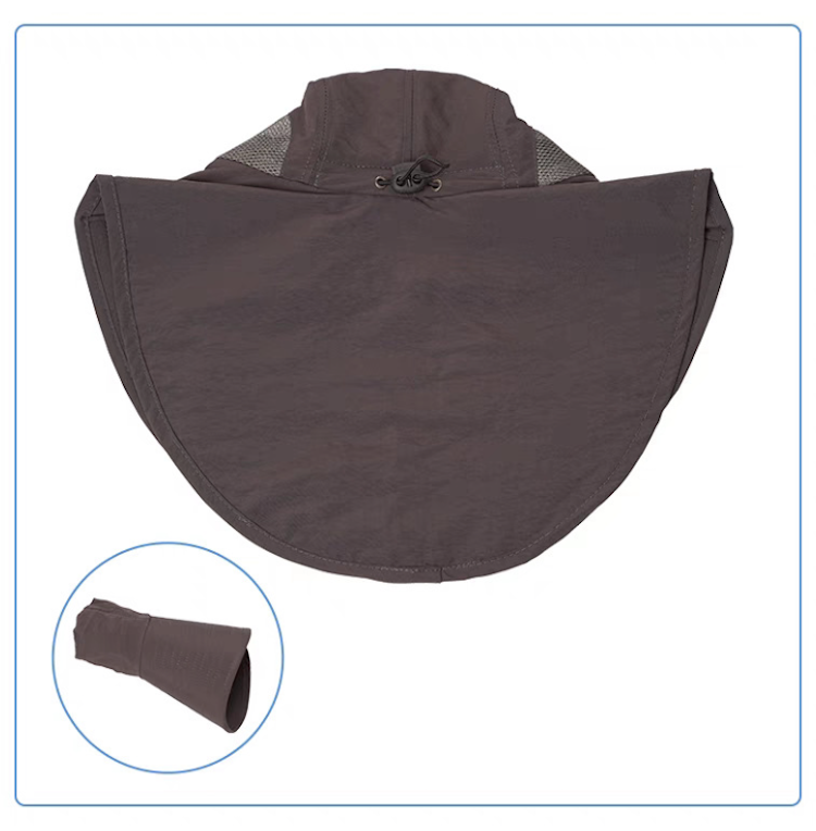 Wide Brim Sun Hat with Neck Flap 10