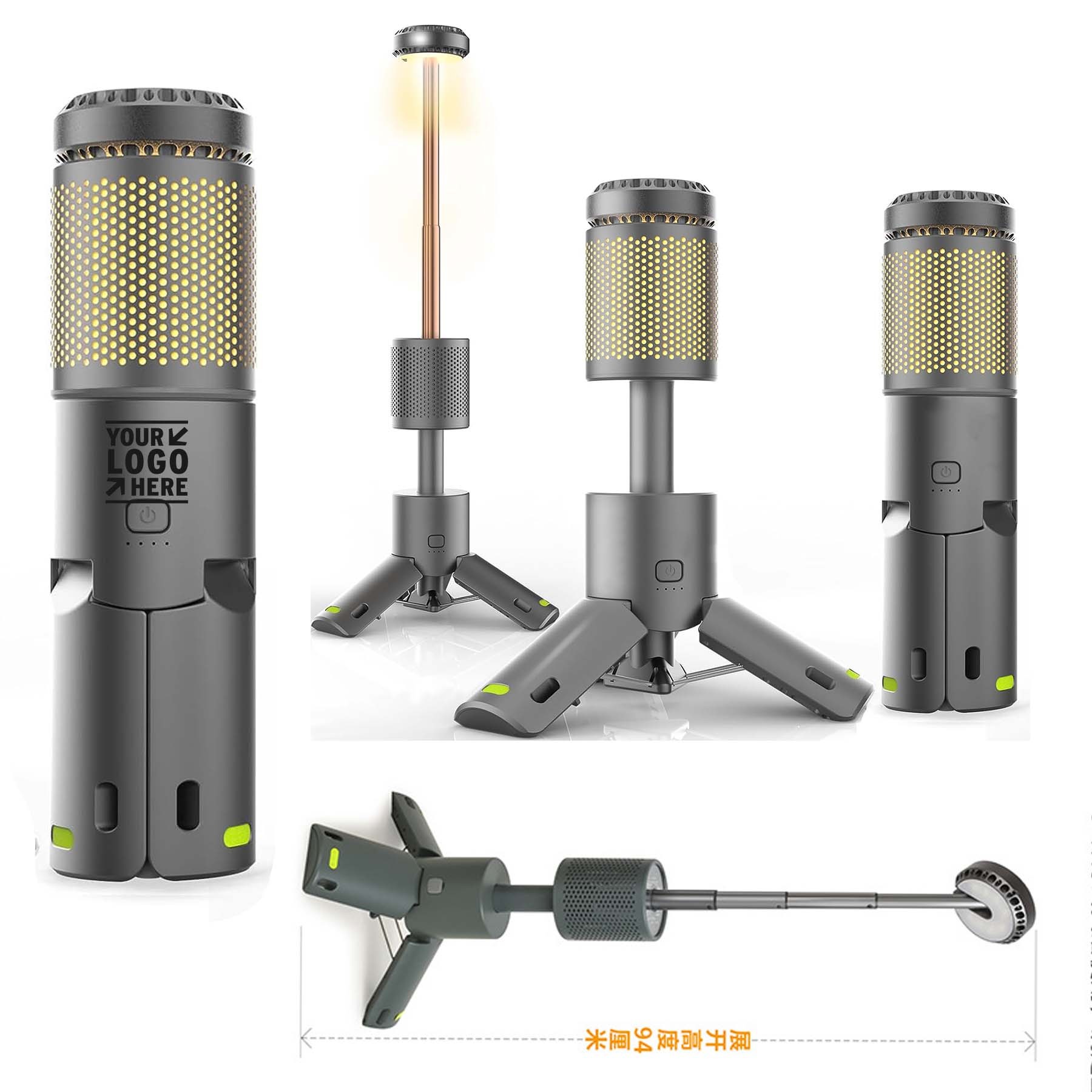 10000mAh IPX7 Waterproof Rechargeable Led Camping Portable Telescopic Night Lantern Light 1
