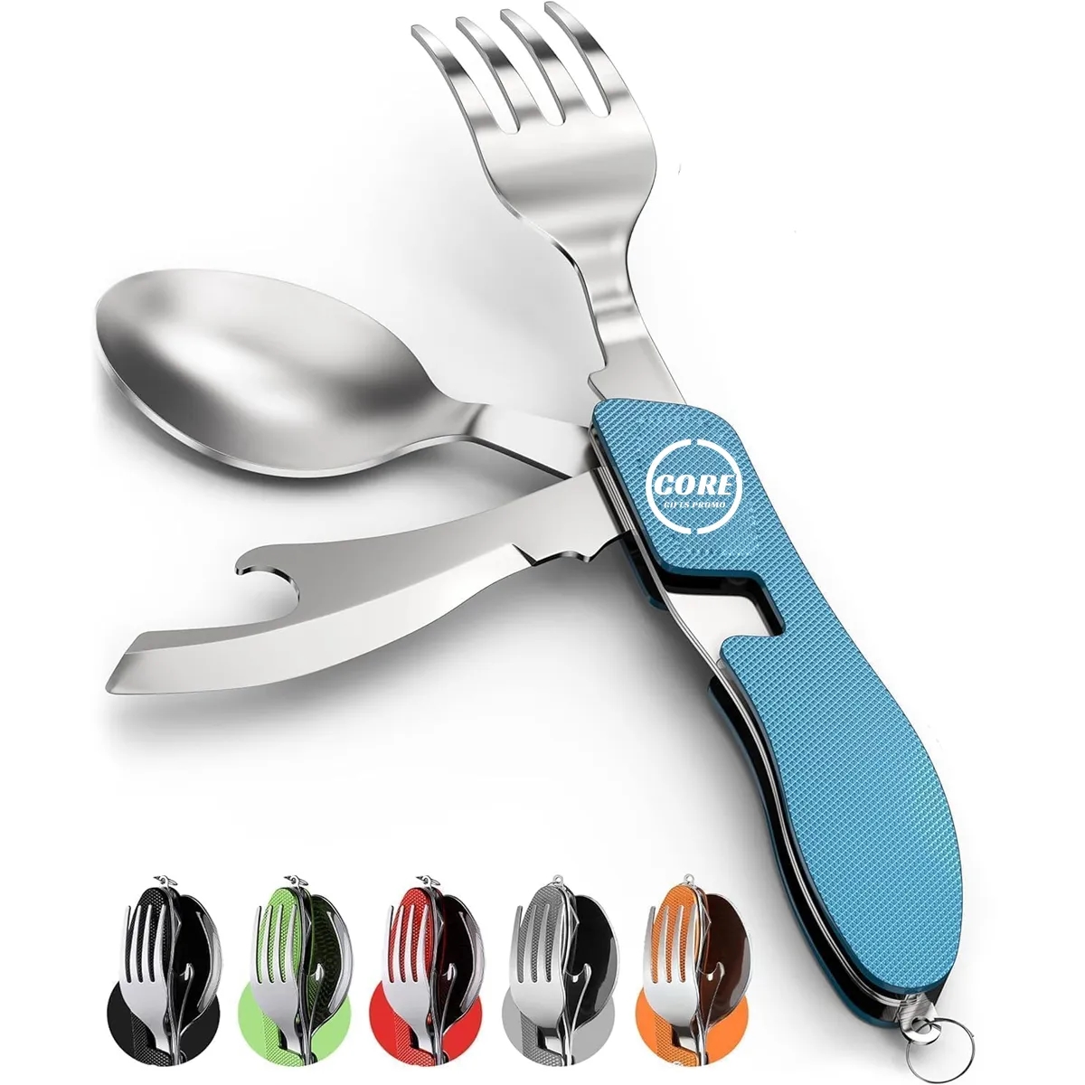 4 in 1 Camping Utensils Portable Stainless Steel Tableware 6