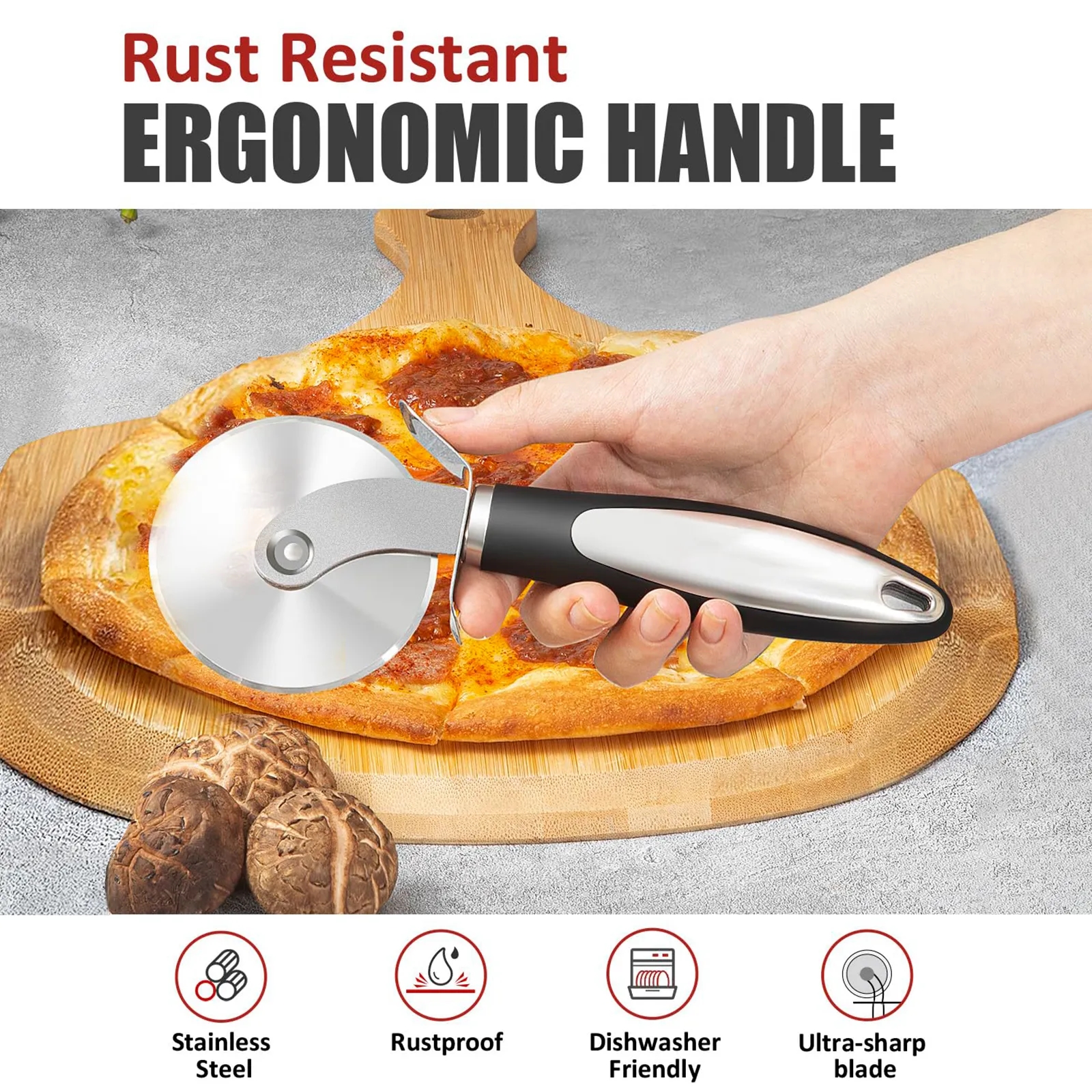 Stainless Steel Pizza Cutter Wheel 10