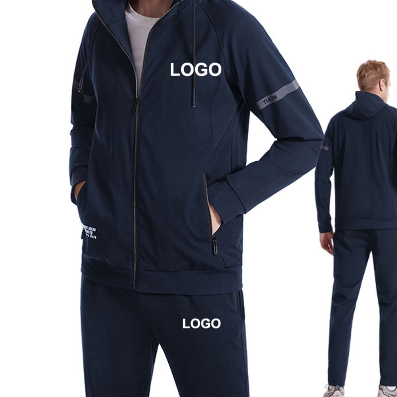 Custom Men's Hooded Athletic Tracksuit Casual 1