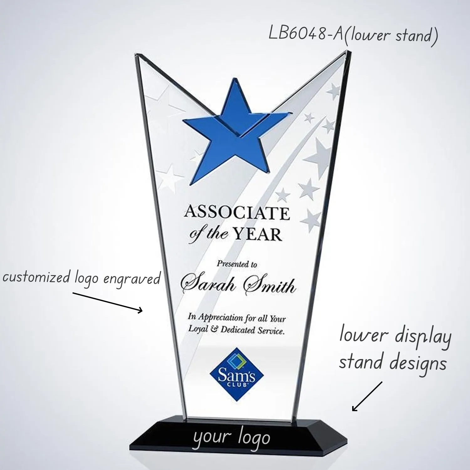 Crystal Awards Glass Winner Trophy Recognition Cups 4