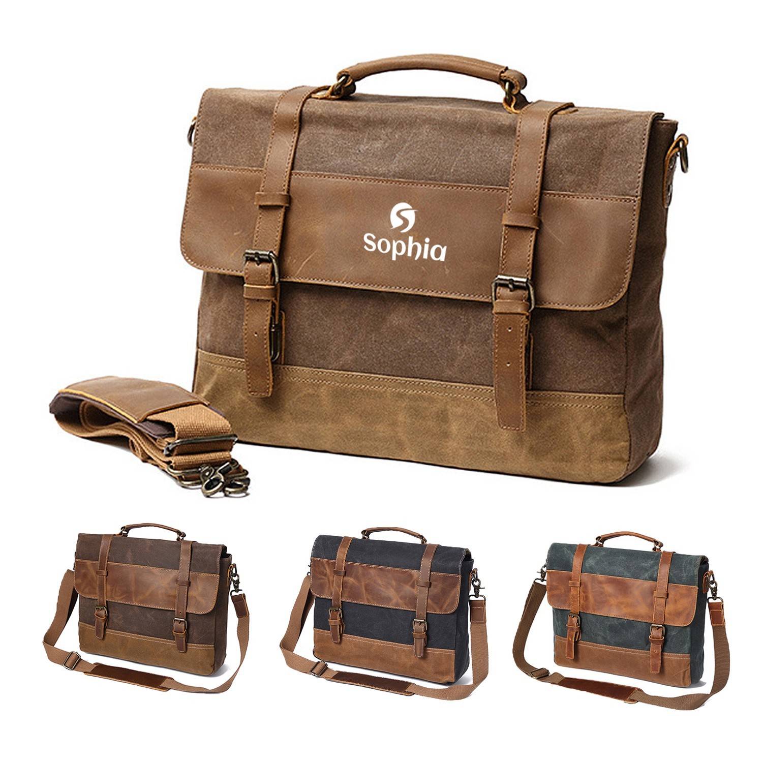 Canvas Leather Message Bag 2