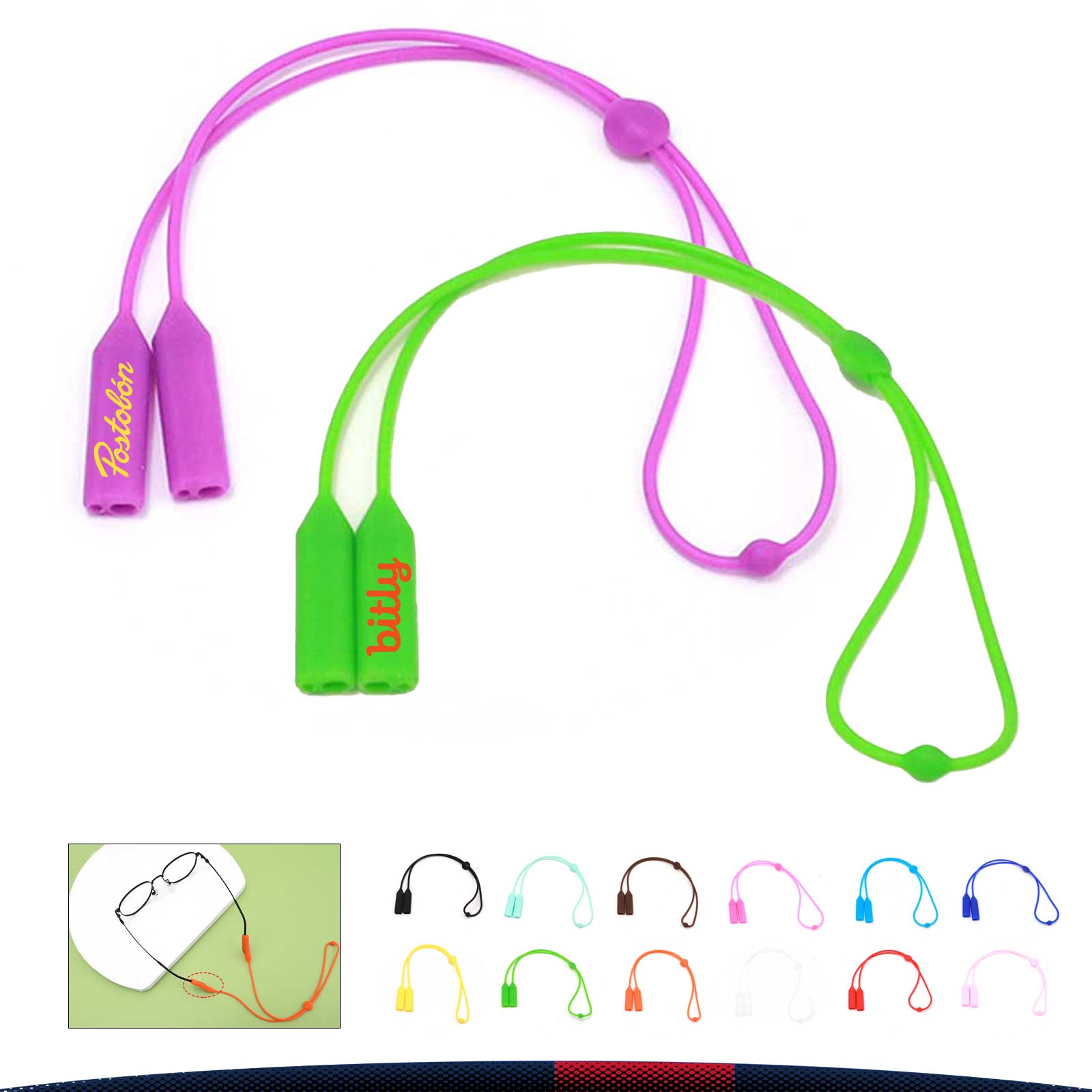 Lythen Adjustable Silicone Double-Hole Eyeglasses Strap 11