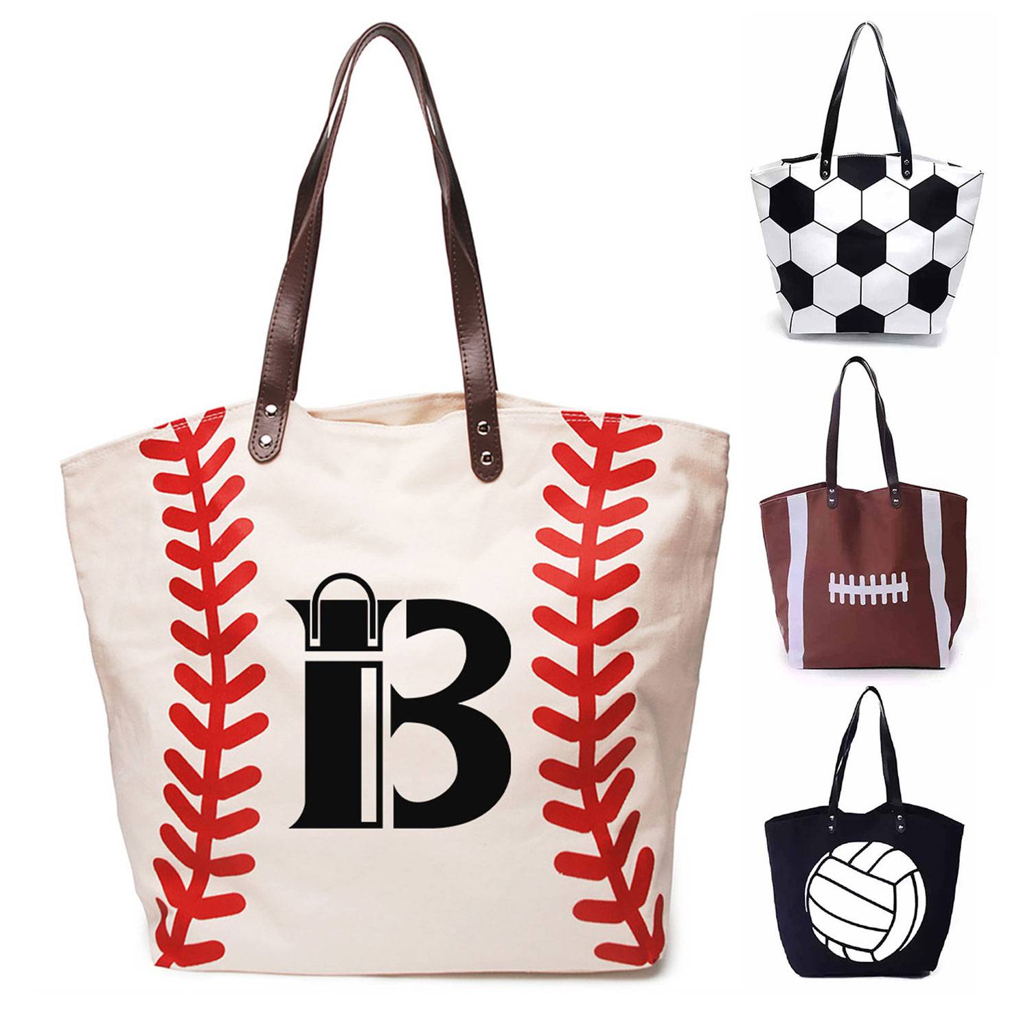 Large Baseball Tote Bag, custom tote bag with logo imprint 3