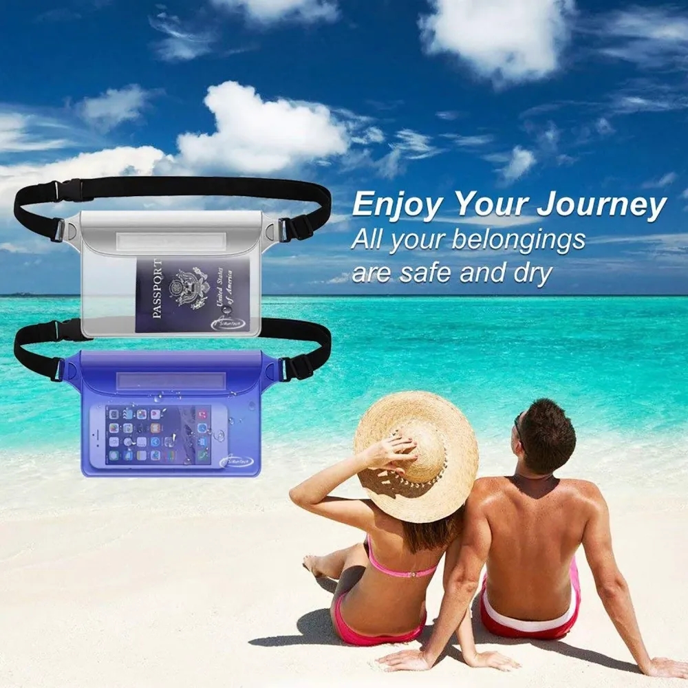 IPX8 Waterproof Phone Pouch with Waist Strap 16