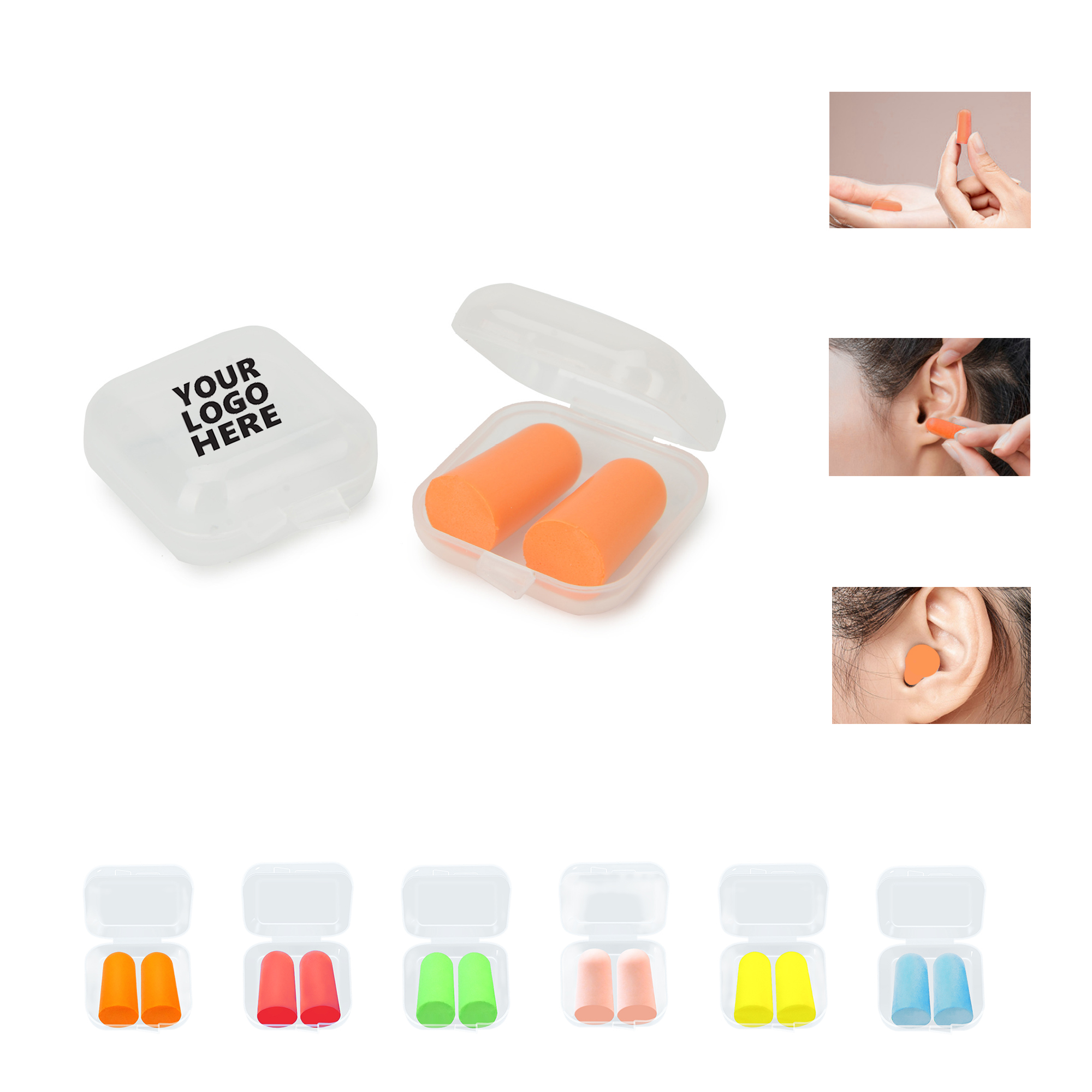 Portable Ear plugs In Square Case 2