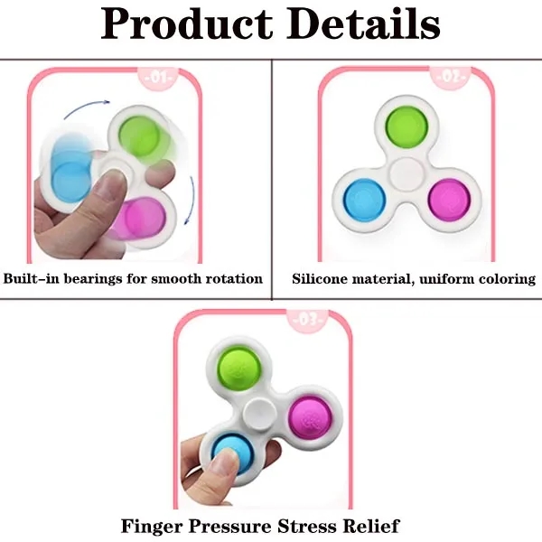 Silicone Push Bubble Fidget Spinner 2