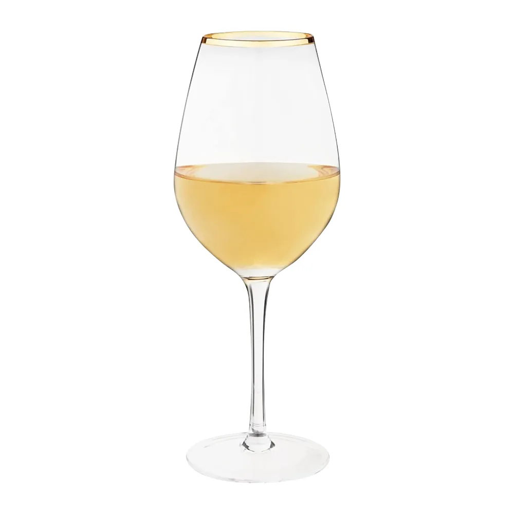 14oz. Gold Rimmed Stemmed Wine Glass 4