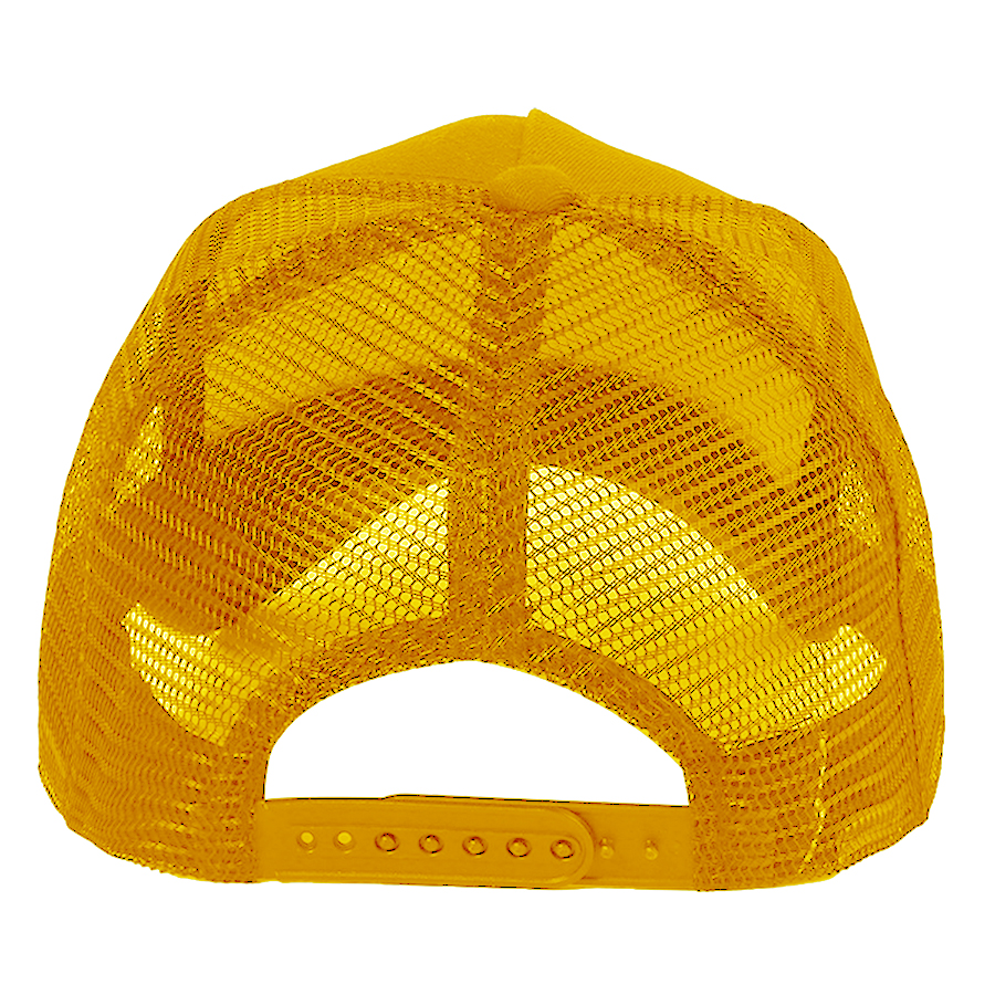 Stock Solid Color Cotton 5-Panel Trucker Cap 64