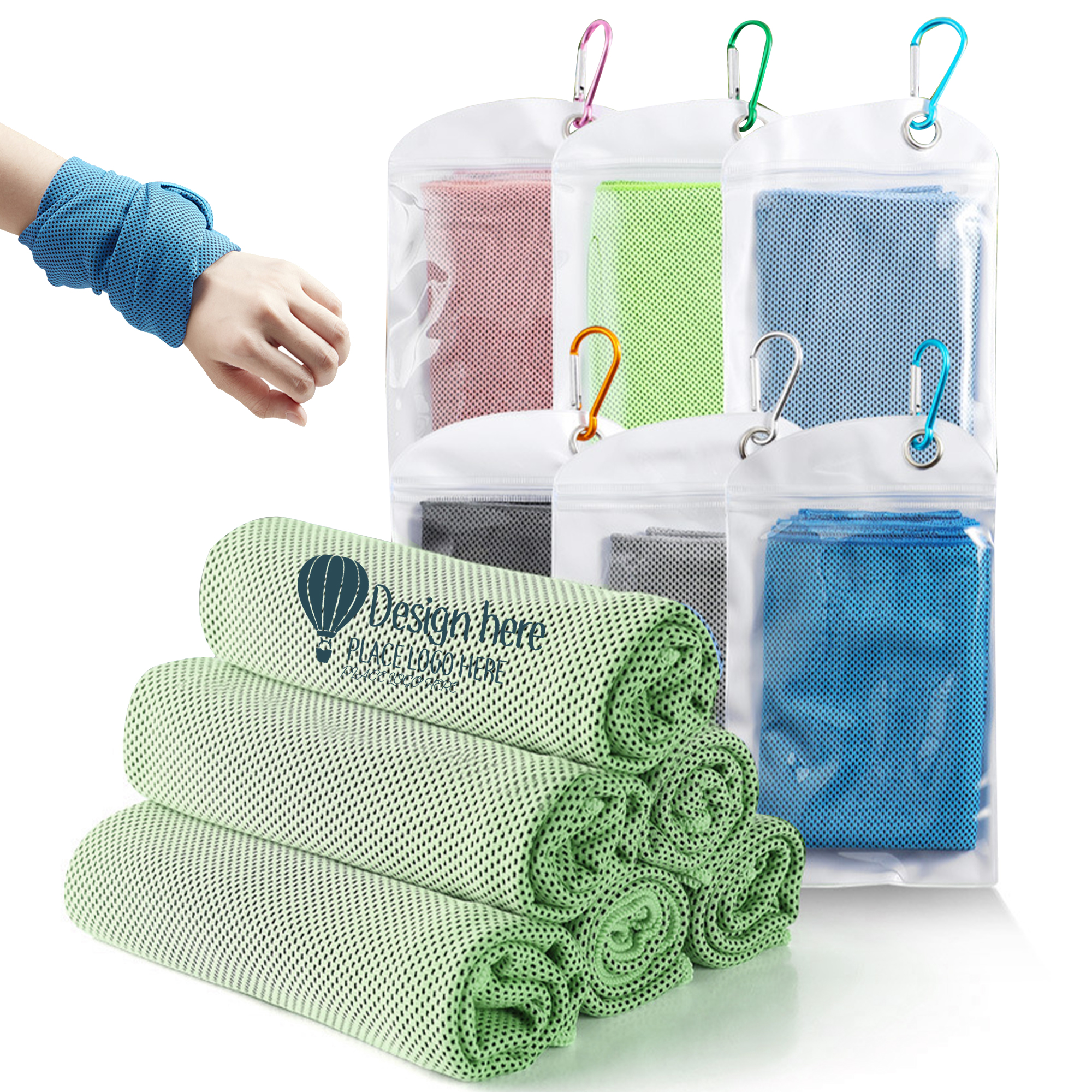 Ice Towel Chilly Cool Scarf With Pack 4