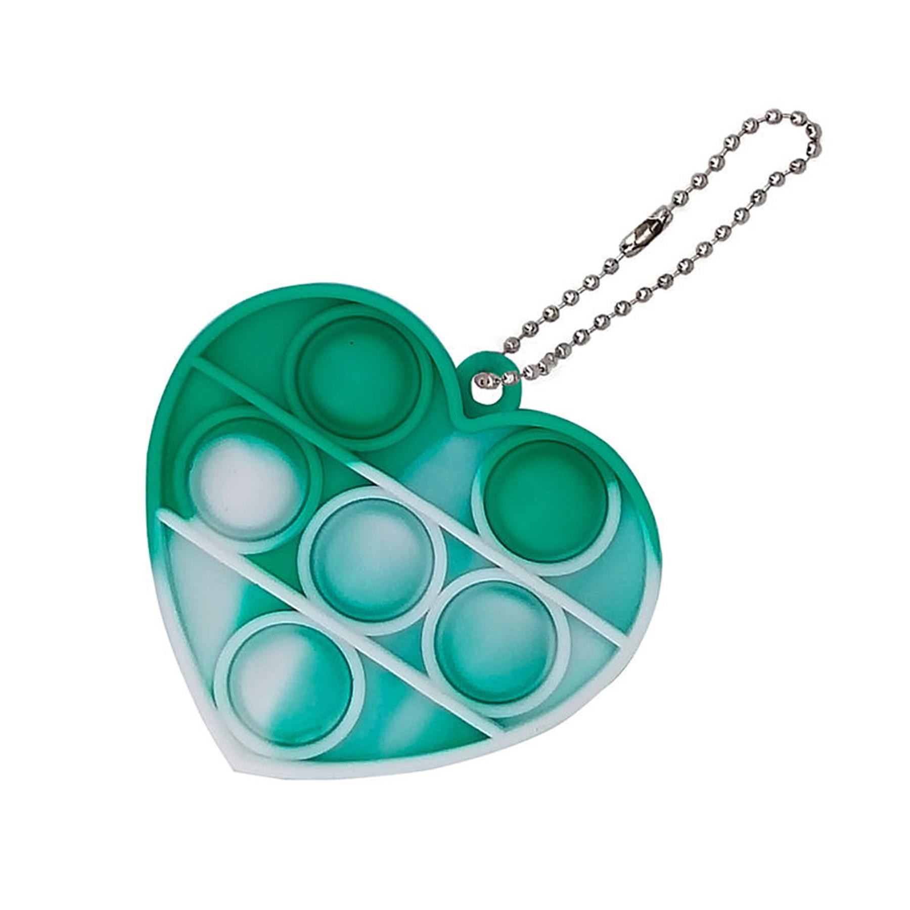 Heart-shaped Bubble Sensory Fidget Toy Keychain 5