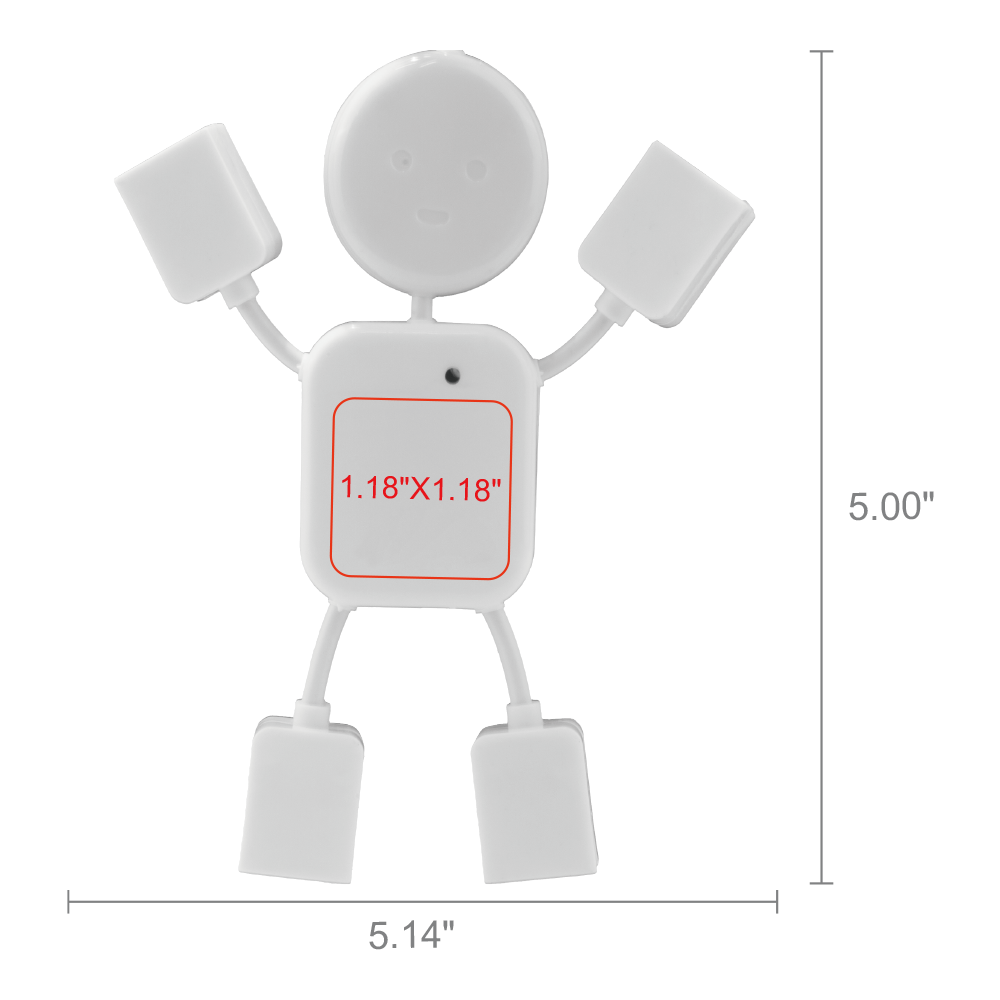 Man Shape 4 Port USB Hub