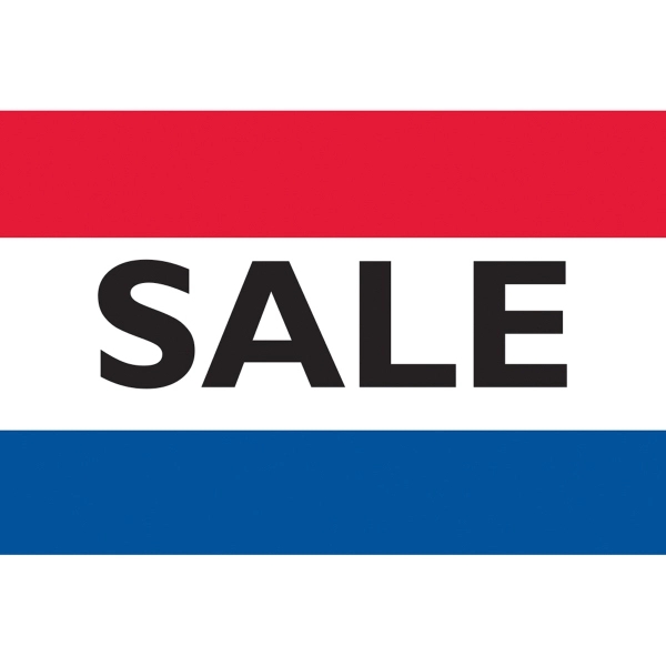 12" x 16" 3 Stripe Message Car Flag - wPoly 2