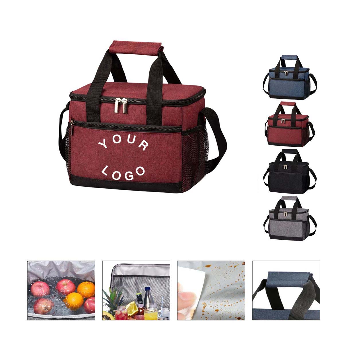 8L Insulated Lunch Bag with Adjustable Carrying Strap 2