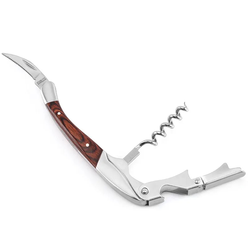 Advanced Stainless Steel Bottle Opener With Wooden Handle 4