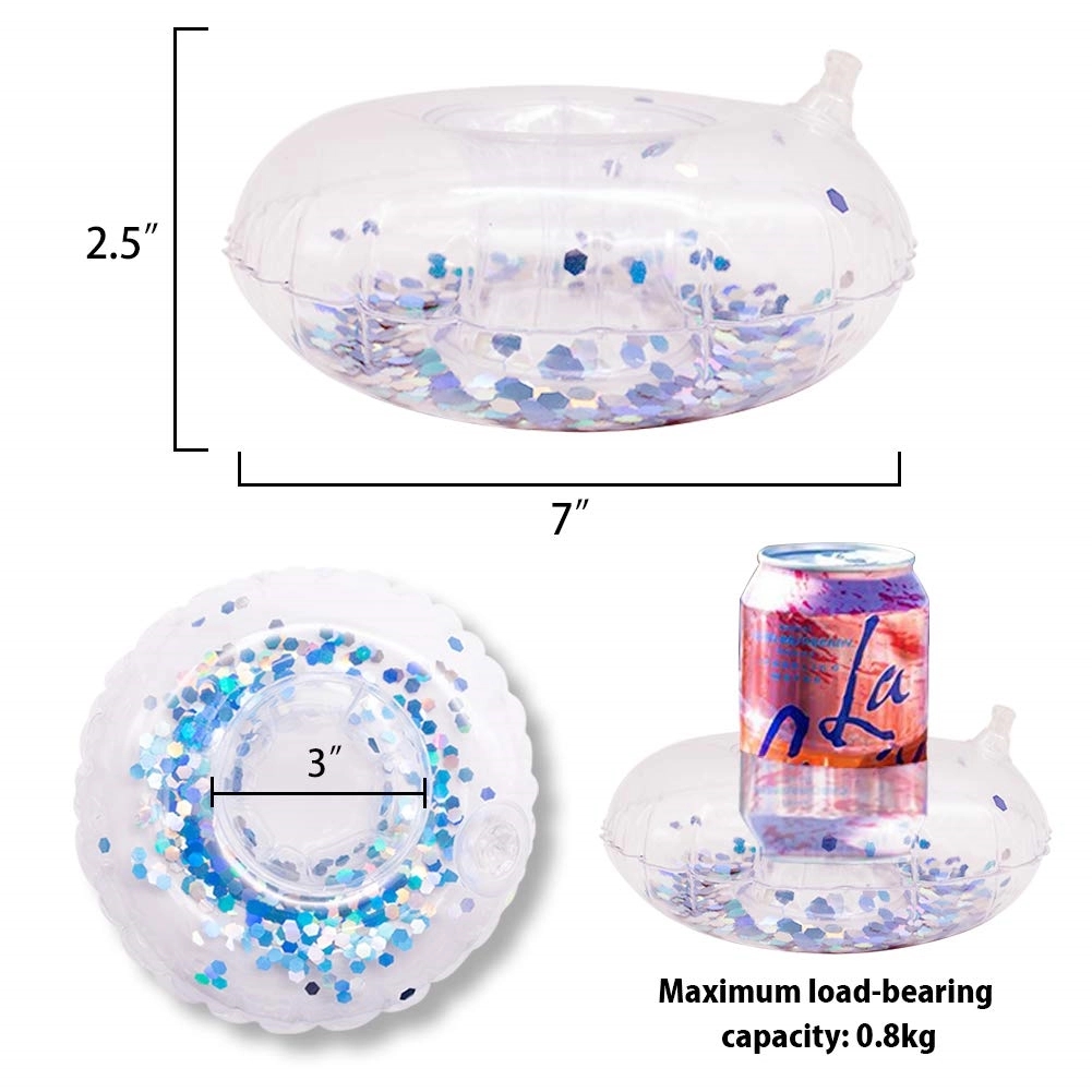 Sparkling Confetti Drink Pool Floats Cup Holder 3