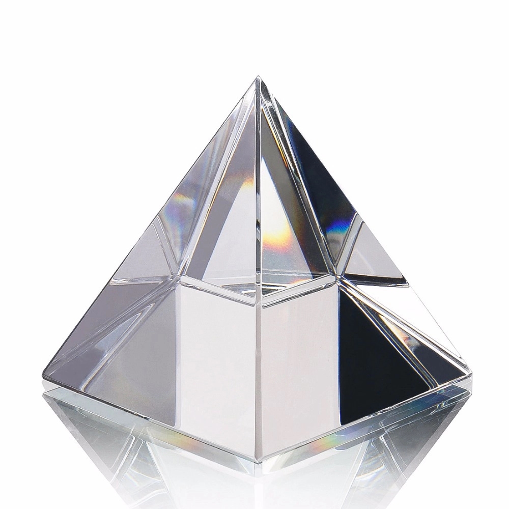 Pyramid Optic Crystal Paperweight 6