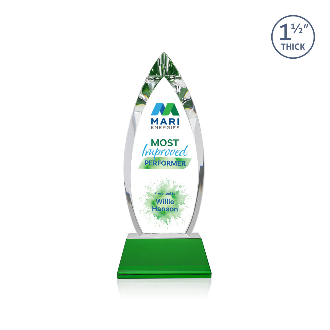Fortier VividPrint™ Award on Entwhistle Base - Green