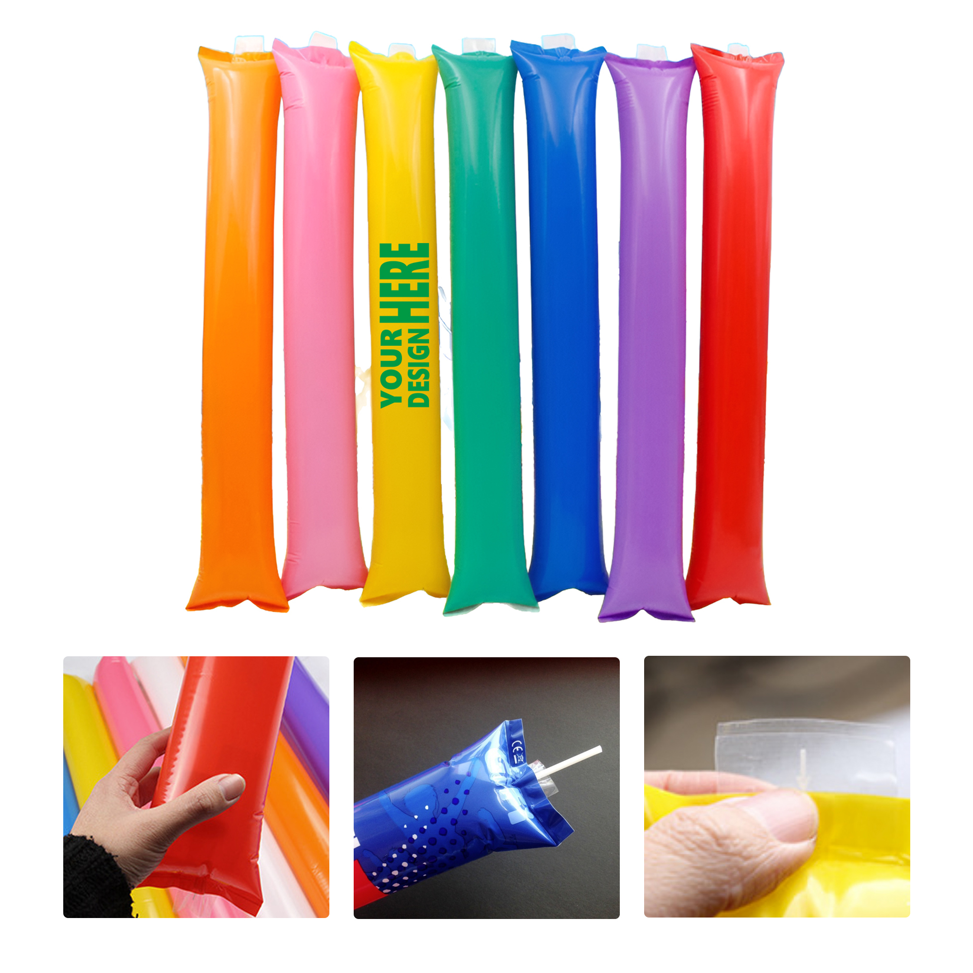 MOQ50 Inflatable Cheer Sticks for Events and Concerts 2
