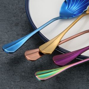 5.62 Inch Shell Shaped Dessert Coffee Spoon 5