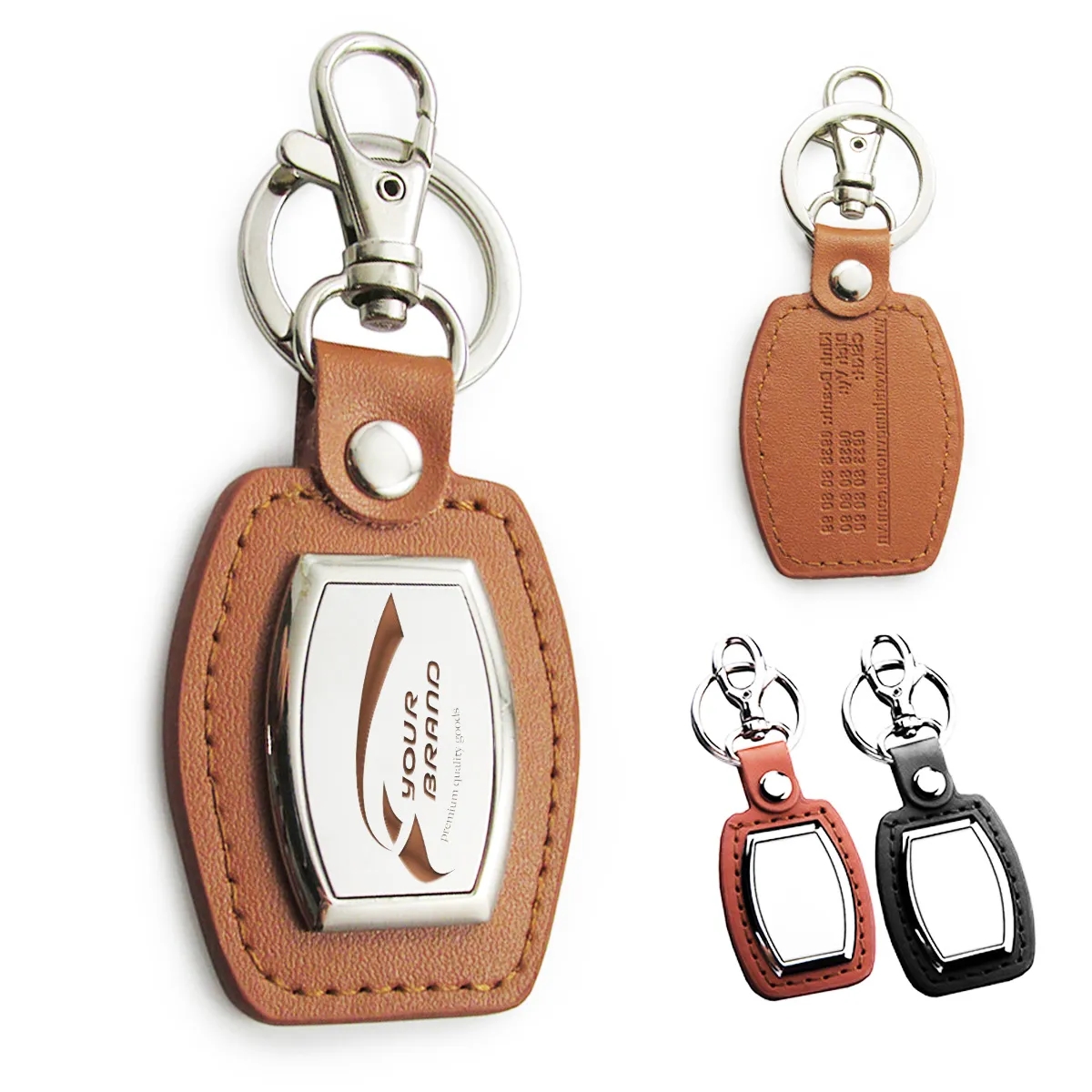 PU Leather Car Key Holder Keychain 2