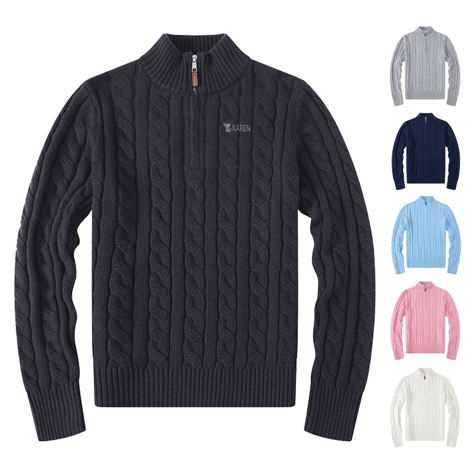 Cozy Winter Warm Long Sleeve Wool Sweater, custom hoodie or sweatshirt with logo imprint 3