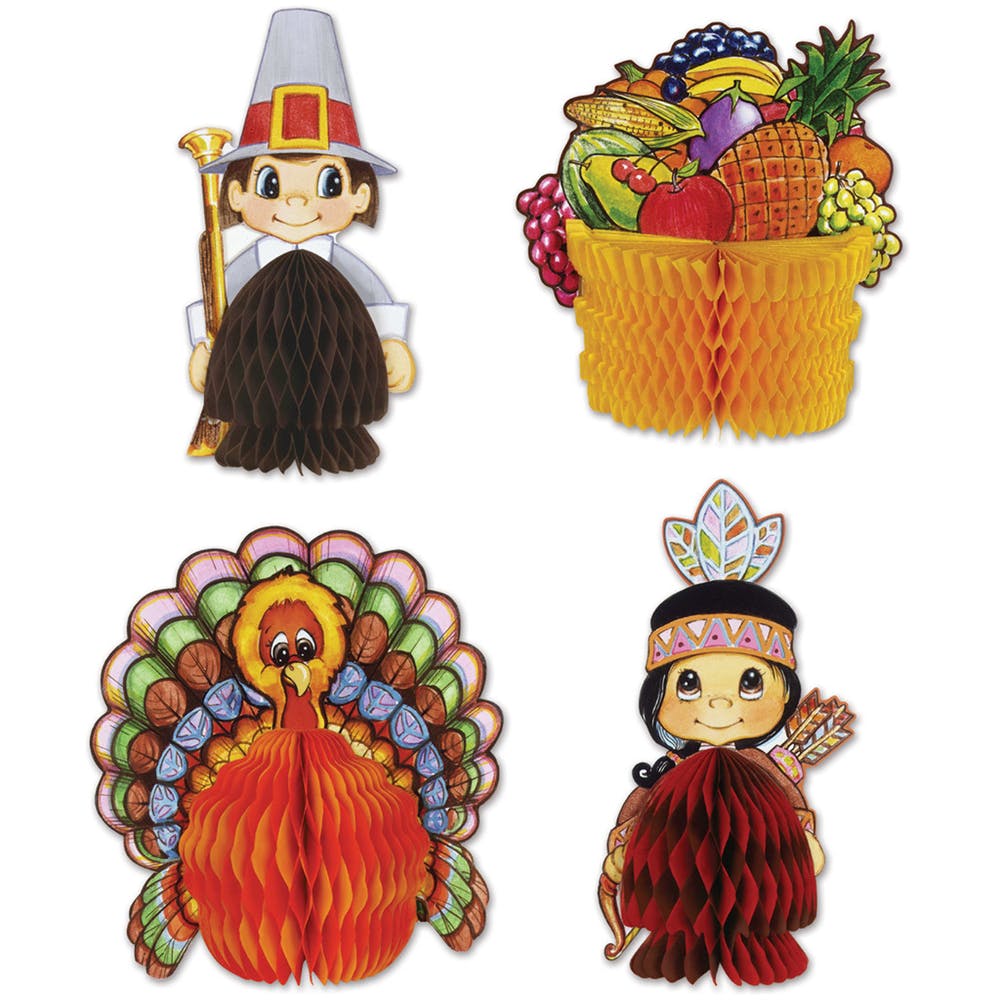 Thanksgiving Mini Centerpieces - Assorted 4 Pack 1