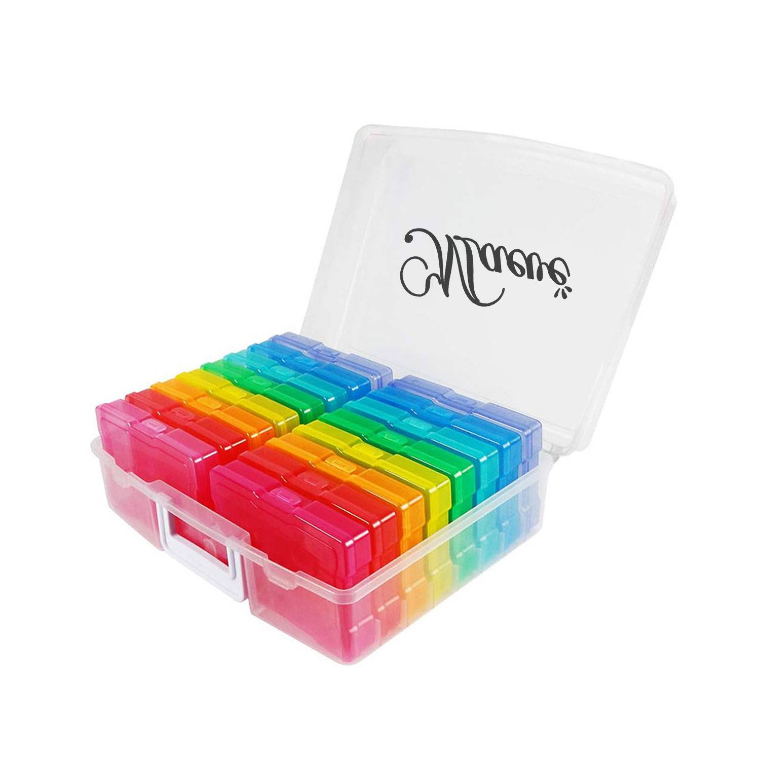 Transparent Storage Box w/ 16 Multi-Color Craft Keeper 3