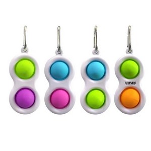 Push It Pop Fidget Sensory Keychain Toy With Carabiner 8